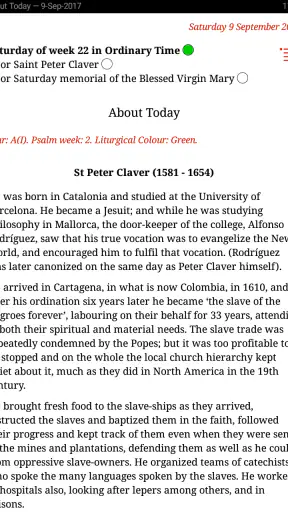 Catholic Calendar: Universalis screenshot