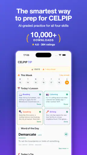 CELPIP TIP: AI Test, CLB Prep screenshot