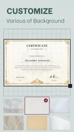 Certificate Templates & Maker screenshot