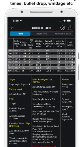 Chairgun Elite Ballistic Tool screenshot