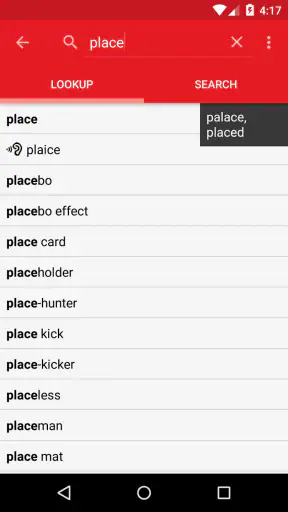 Chambers Dictionary screenshot