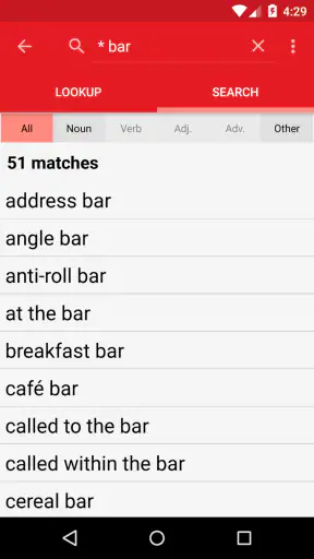 Chambers Dictionary screenshot