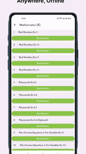 Class 10 NCERT Solutions screenshot