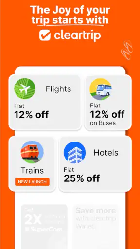Cleartrip - Flight Hotel Train screenshot