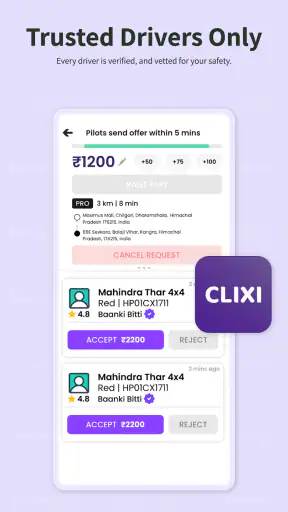 Clixi – Book Rides & Set Fare screenshot