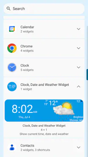 Clock, Date and Weather Widget screenshot