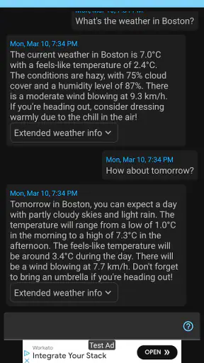 Clock, Date and Weather Widget screenshot