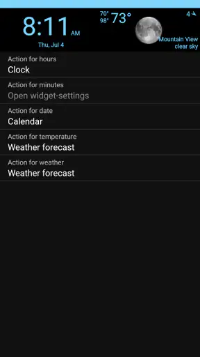 Clock, Date and Weather Widget screenshot