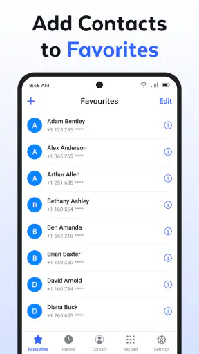 Contacts screenshot