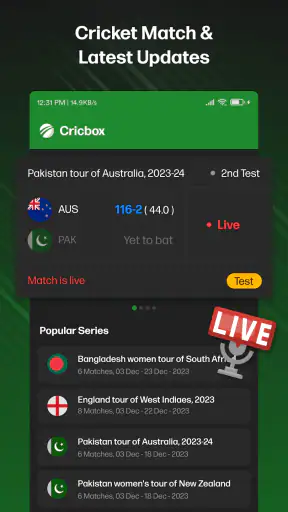 CricBox: Live Cricket Score screenshot