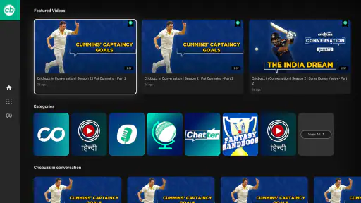 Cricbuzz for Android TV screenshot