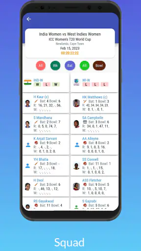 CricInclusive: Fantasy teams screenshot