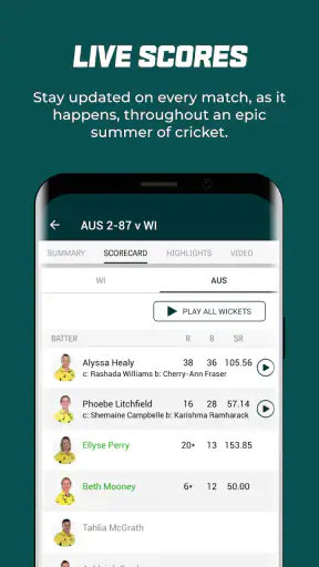 Cricket Australia Live screenshot