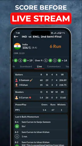 Cricket Live Score : CricFlow screenshot