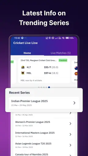 क्रिकेट लाइव स्कोर: लाइव लाइन screenshot