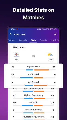 क्रिकेट लाइव स्कोर: लाइव लाइन screenshot