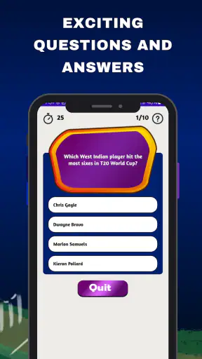 Cricket Quiz Game screenshot