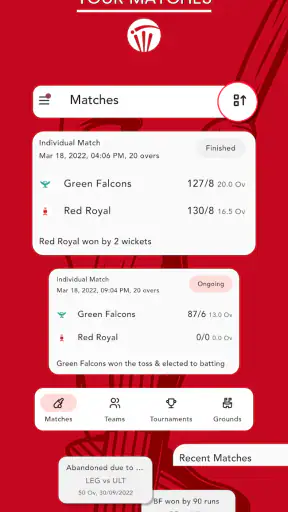CricScorer-Cricket Scoring App screenshot
