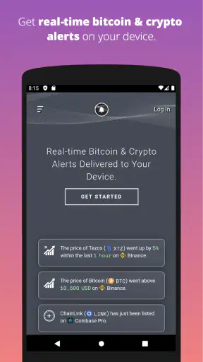 Cryptocurrency Alerting screenshot