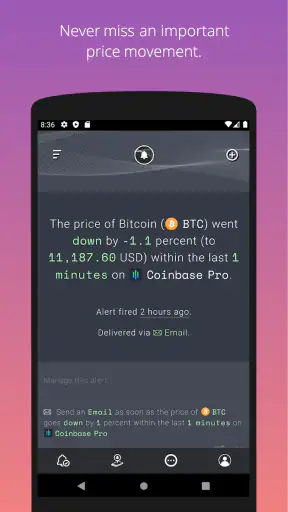 Cryptocurrency Alerting screenshot