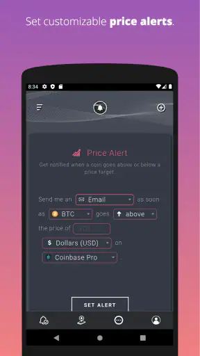 Cryptocurrency Alerting screenshot