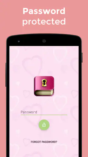 Diary with lock password screenshot