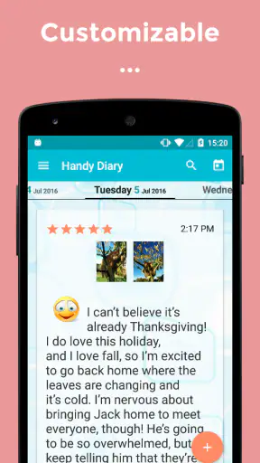 Diary with lock password screenshot