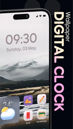 Digital Clock LWP & AOD screenshot