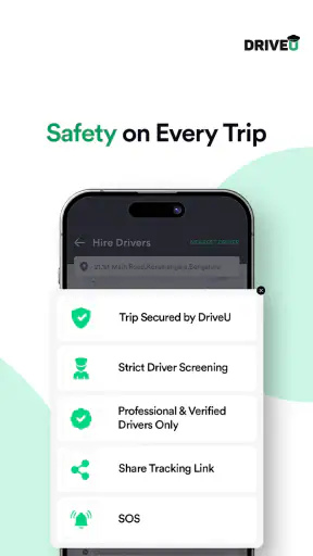 DriveU: Hire Driver for Car screenshot