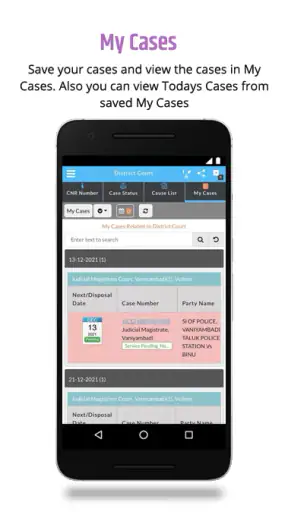 eCourts Services screenshot