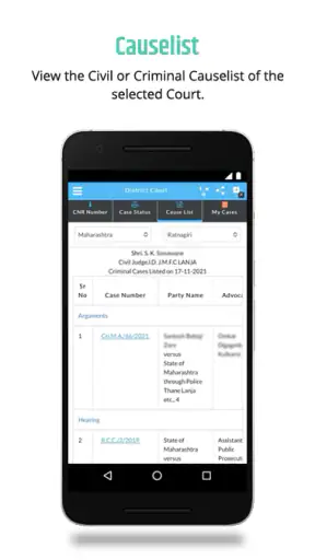 eCourts Services screenshot
