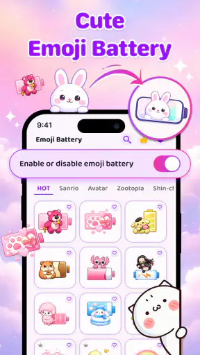 Emoji Battery Icon Customize screenshot