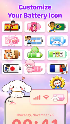 Emoji Battery Icon Customize screenshot