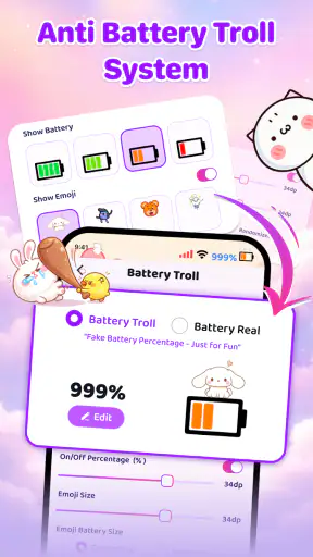 Emoji Battery Icon Customize screenshot