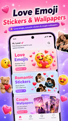 Emoji Love Wallpaper WASticker screenshot