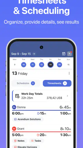 Employee Link - Timesheets screenshot