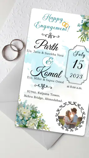 Engagement Card Maker & Design screenshot
