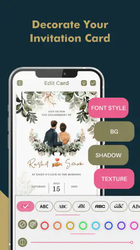 Engagement Card Maker & Design screenshot