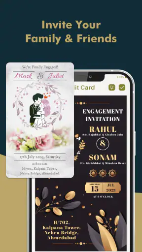 Engagement Card Maker & Design screenshot