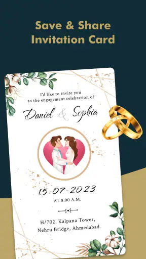 Engagement Card Maker & Design screenshot