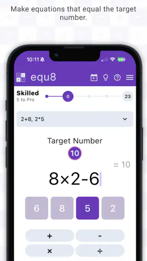 Equ8: Daily Math Puzzle screenshot