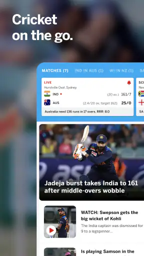 Cricinfo - Live Cricket Scores screenshot