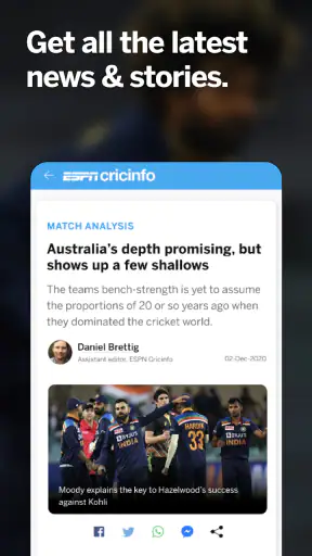 Cricinfo - Live Cricket Scores screenshot