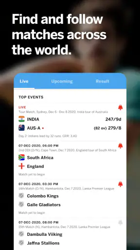Cricinfo - Live Cricket Scores screenshot