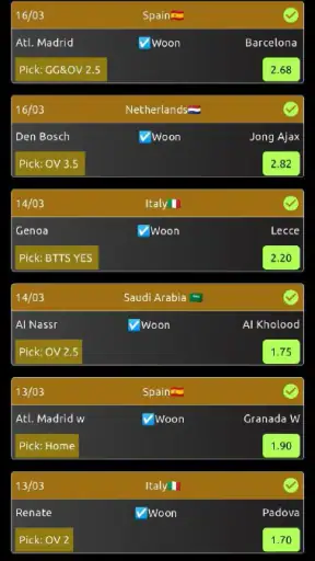 Foxxzy Correct Scores screenshot