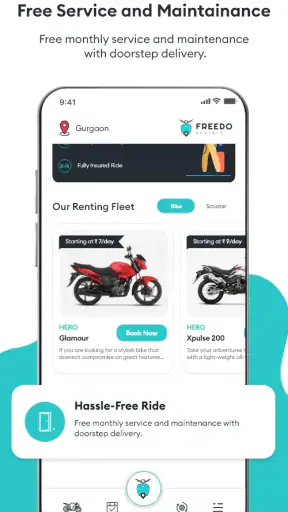 Freedo Rentals Bike Rental App screenshot