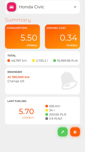 Fuel Log - Mileage And Service screenshot
