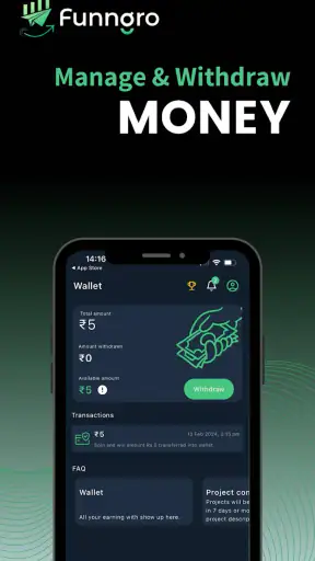 Funngro: फ्रीलांस और कमाई ऐप screenshot