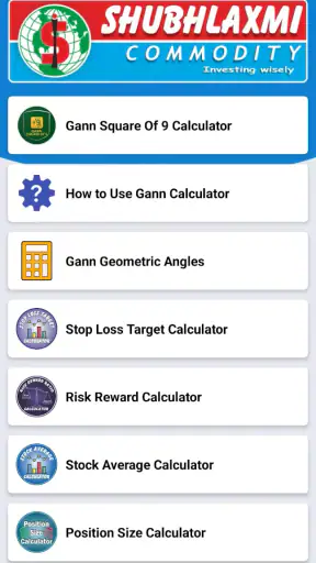 Gann Square Of 9 Calculator screenshot