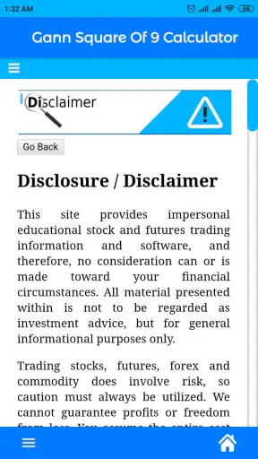 Gann Square Of 9 Calculator screenshot